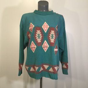 Vintage Leonard Sport Ski Sweater Size M